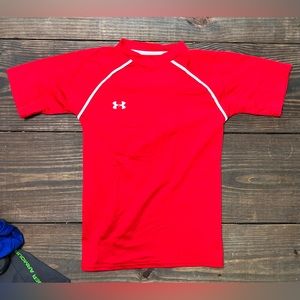 Youth Boys Red Under Armour T- Shirt